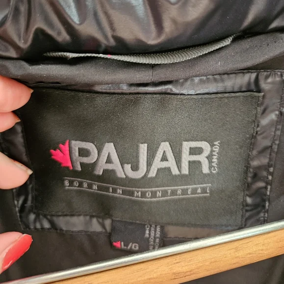 NWT Pajar Black Solstice Long Down Puffer Quileted Winter Jacket - size large - Picture 6 of 16